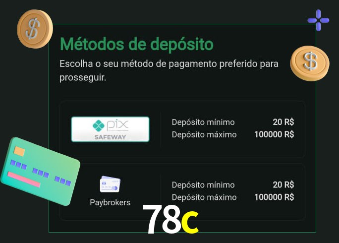 O cassino 78c oferece uma grande variedade de métodos de pagamento